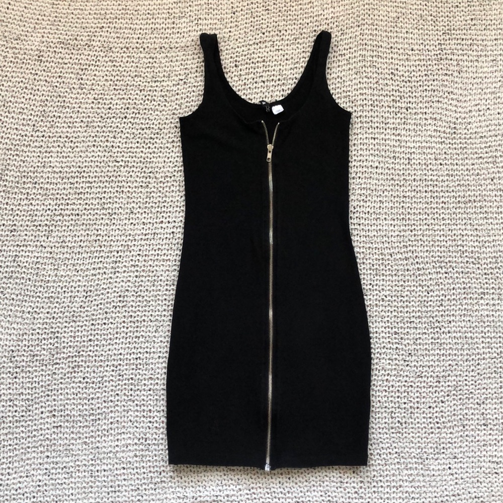 H&M zip up bodycon dress